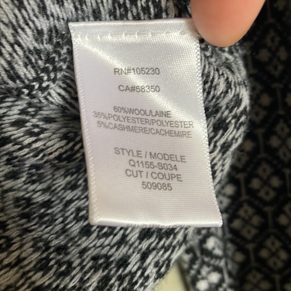 Equipment femme Black and white wool Sweater - Picture 5 of 5